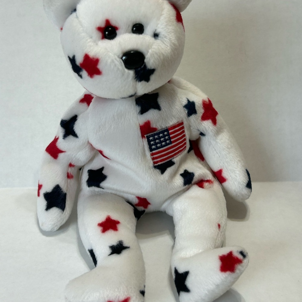 Ty Glory Bear with Red and Blue Stars